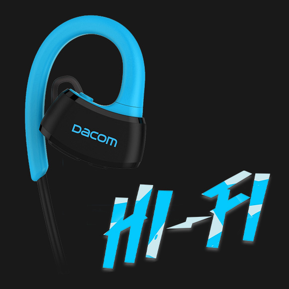 Hifi dobře hrající bezdrátová sluchátka za uši vodotěsná.